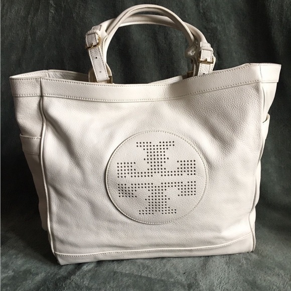 Tory Burch Ivory White Woman's Leather Shoulder Bag Handbag - Picture 3 of 15